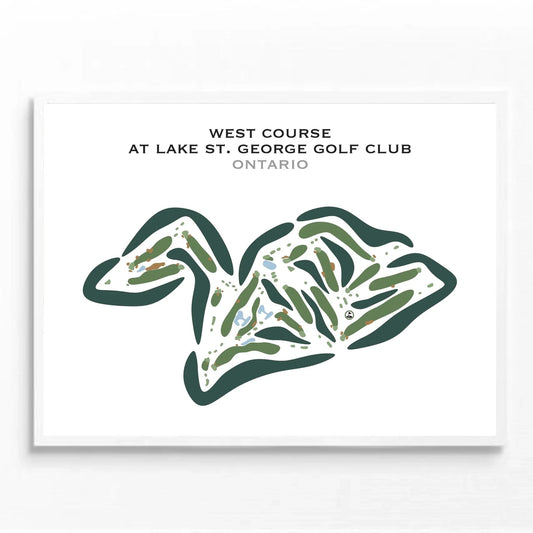 West Course at Lake St. George Golf Club, Ontario, Canada - Printed Golf Courses