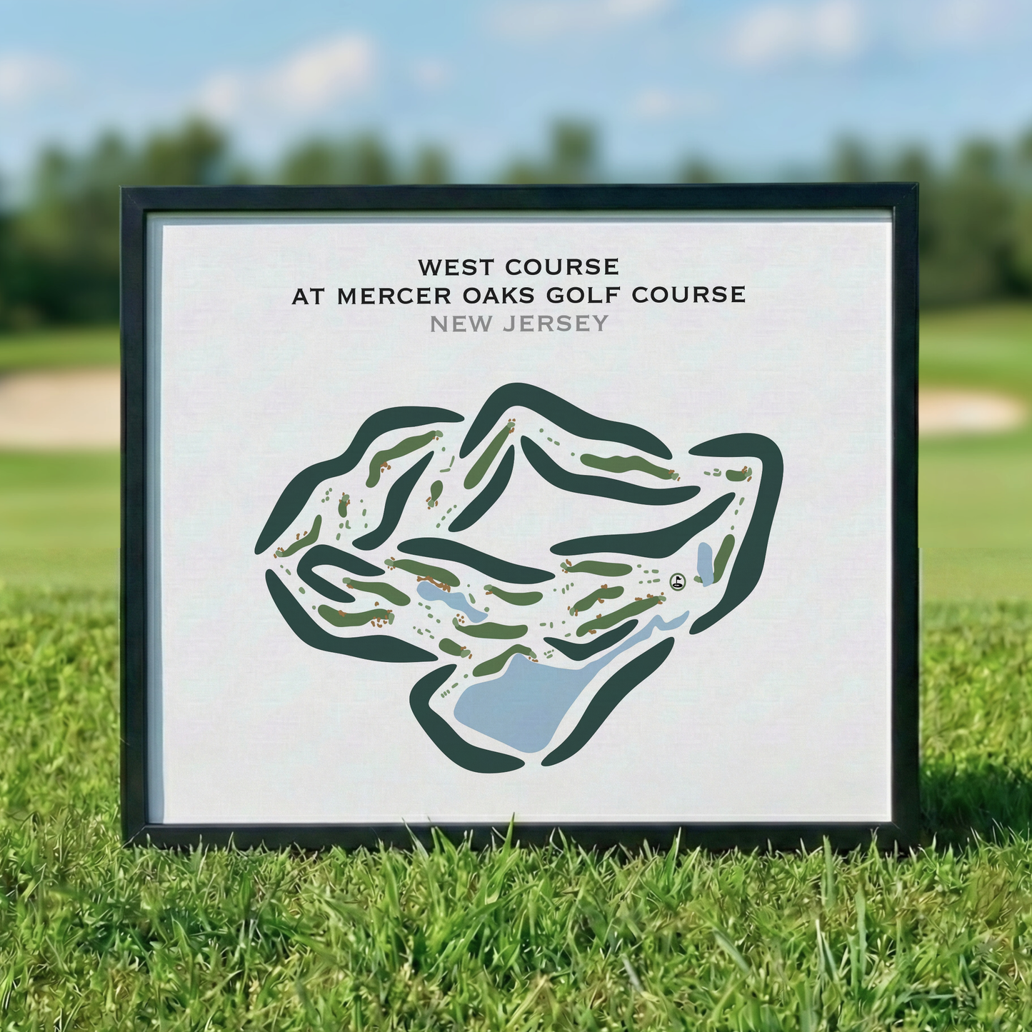 West Course at Mercer Oaks Golf Course, New Jersey - Printed Golf Courses