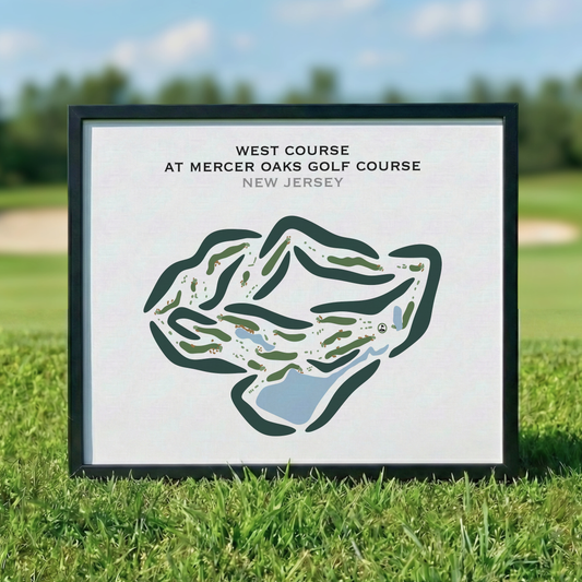 West Course at Mercer Oaks Golf Course, New Jersey - Printed Golf Courses