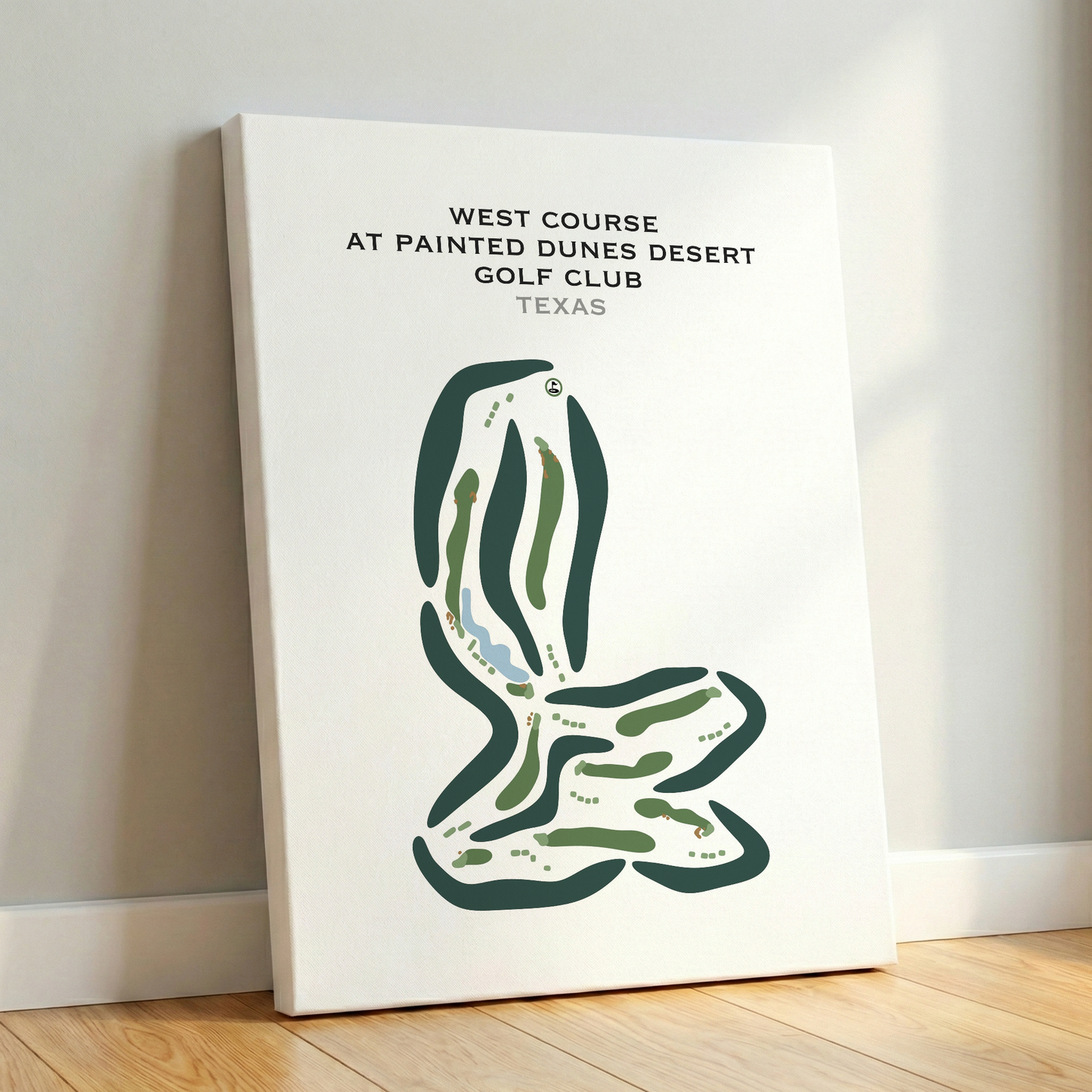 West Course at Painted Dunes Desert Golf Course, Texas - Printed Golf Courses