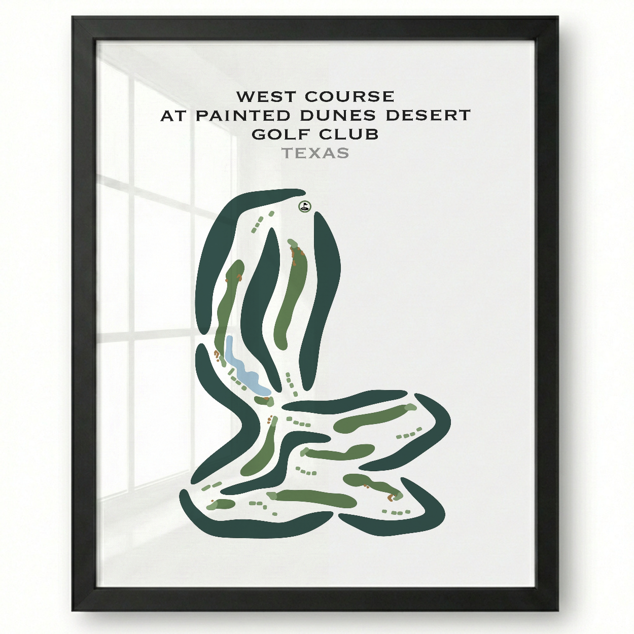West Course at Painted Dunes Desert Golf Course, Texas - Printed Golf Courses