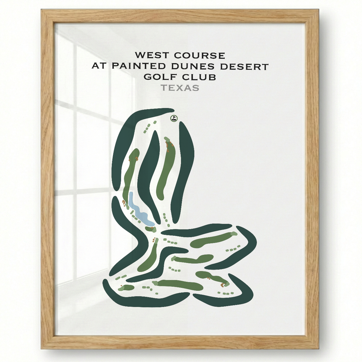 West Course at Painted Dunes Desert Golf Course, Texas - Printed Golf Courses