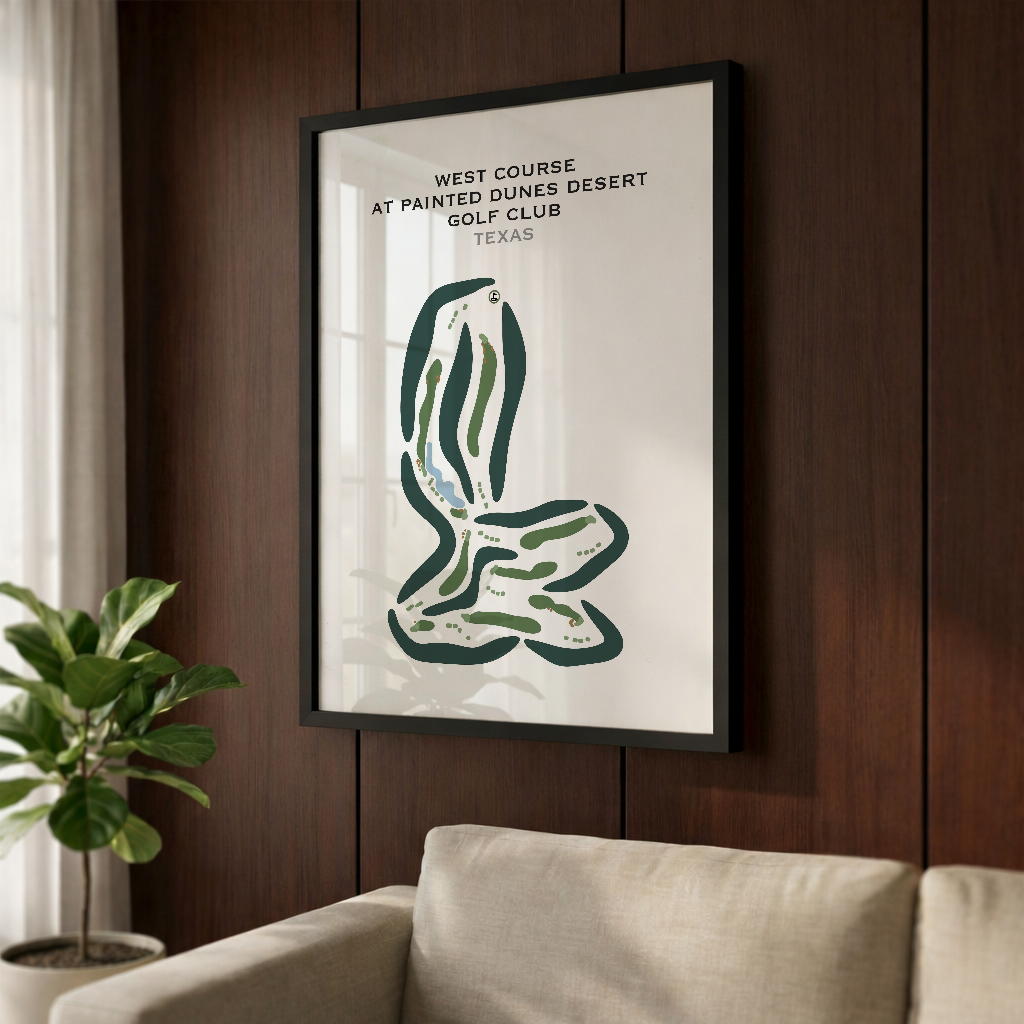 West Course at Painted Dunes Desert Golf Course, Texas - Printed Golf Courses