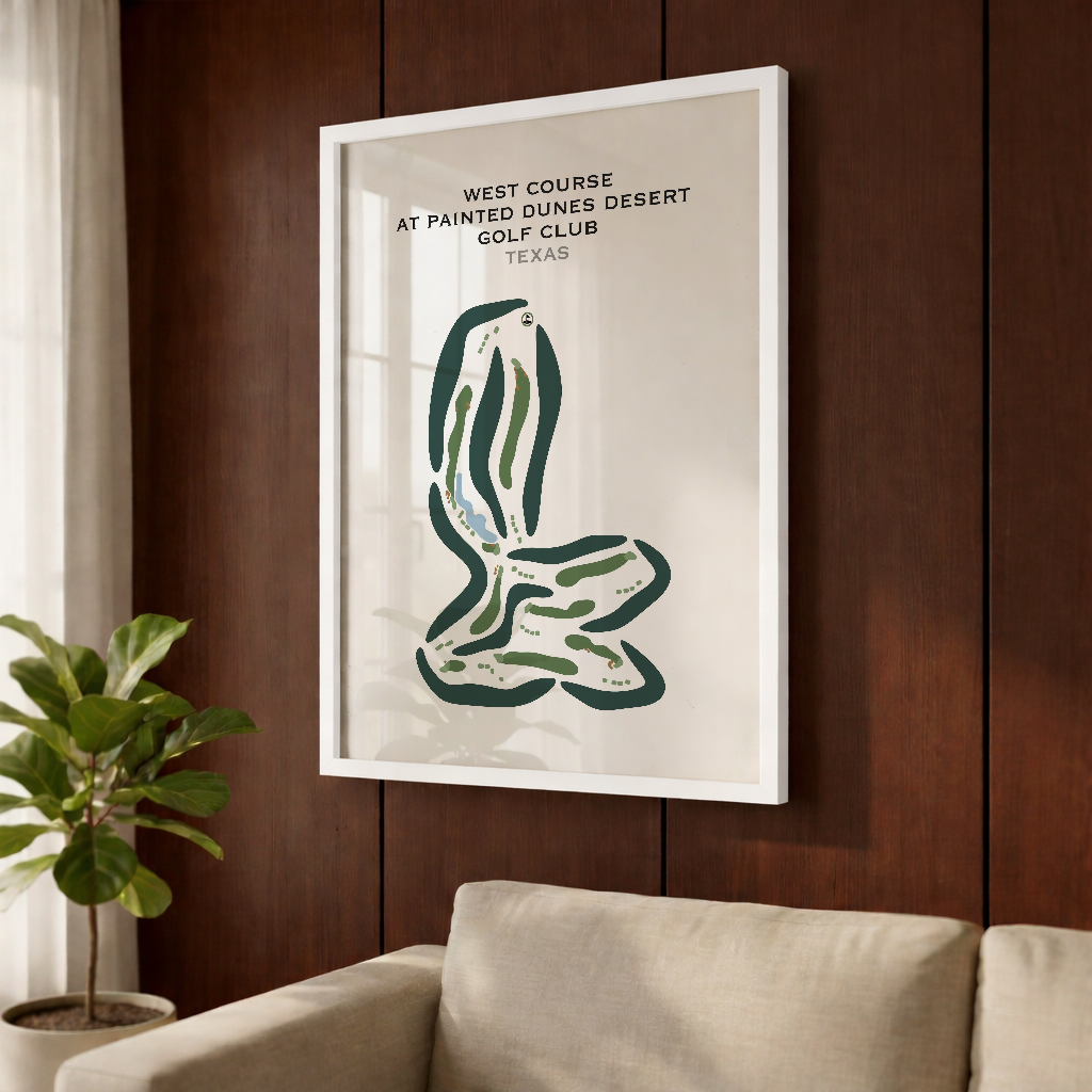 West Course at Painted Dunes Desert Golf Course, Texas - Printed Golf Courses