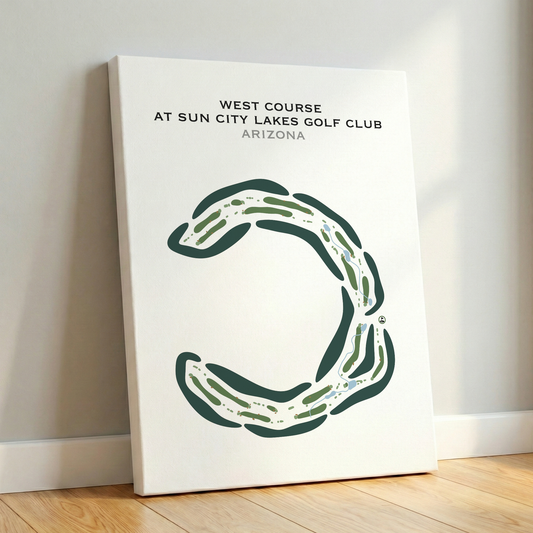 West Course at Sun City Lakes Golf Club, Arizona - Printed Golf Courses