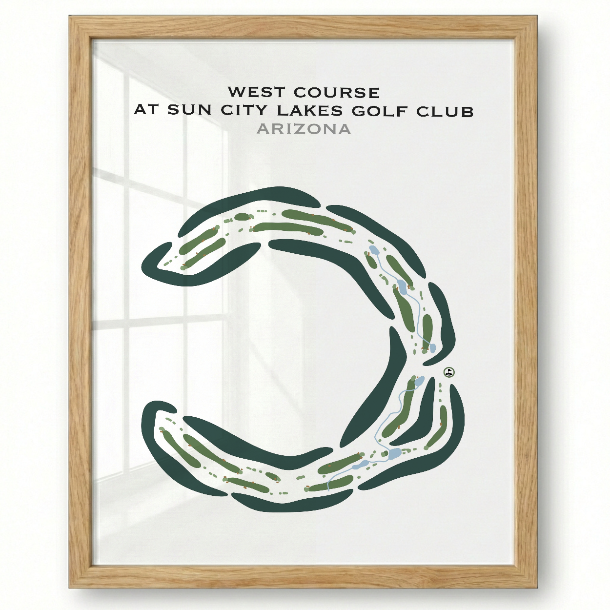 West Course at Sun City Lakes Golf Club, Arizona - Printed Golf Courses