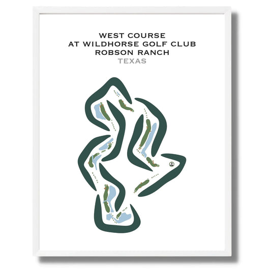 West Course at Wildhorse Golf Club at Robson Ranch, Texas - Printed Golf Courses