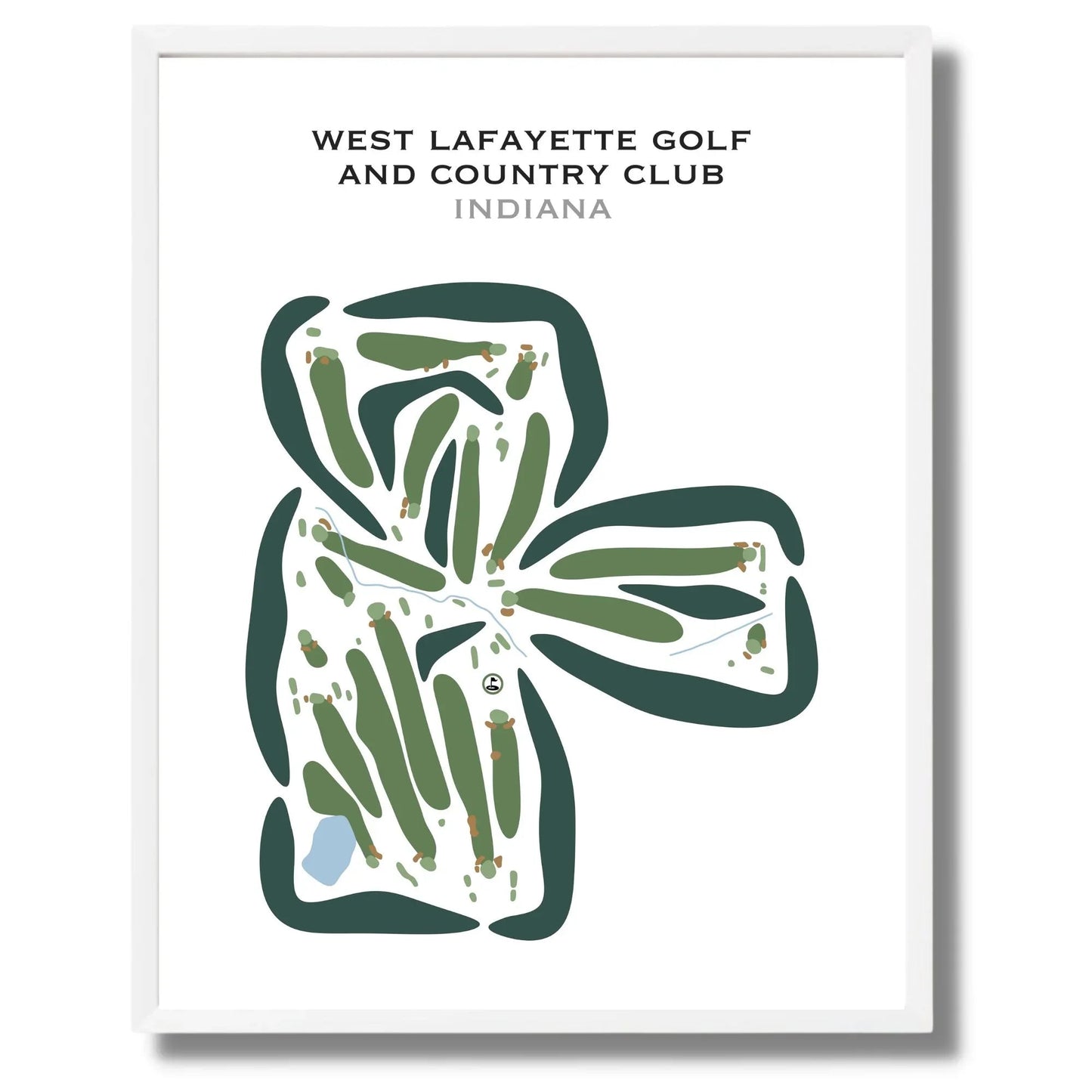 West Lafayette Golf and Country Club, Indiana - Printed Golf Courses