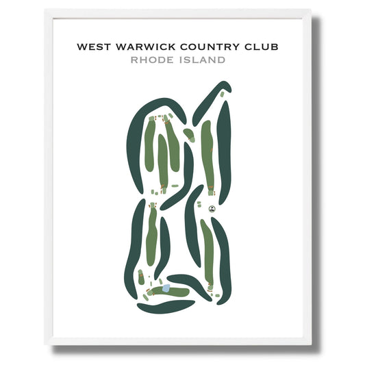 West Warwick Country Club, Rhode Island - Printed Golf Courses
