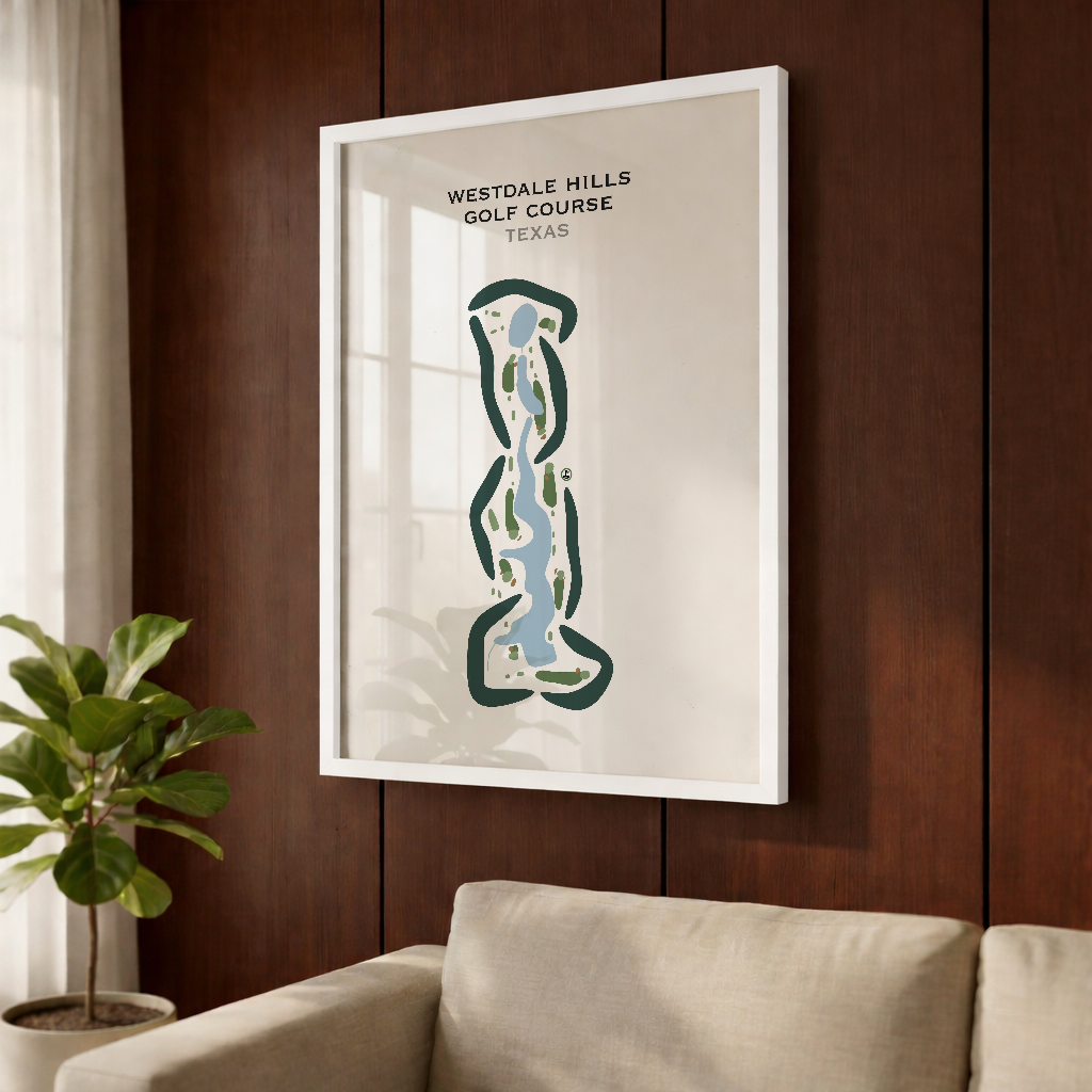 Westdale Hills Golf Course, Texas - Printed Golf Courses