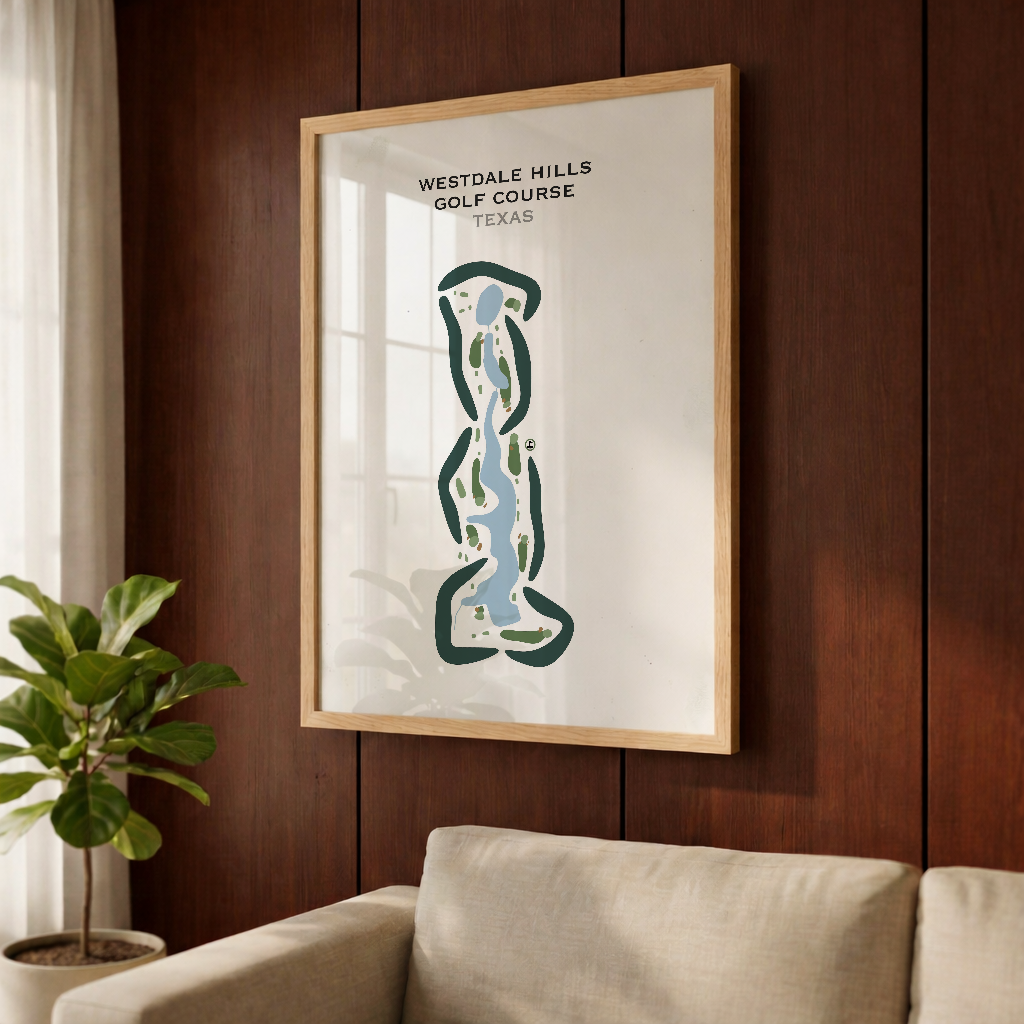 Westdale Hills Golf Course, Texas - Printed Golf Courses