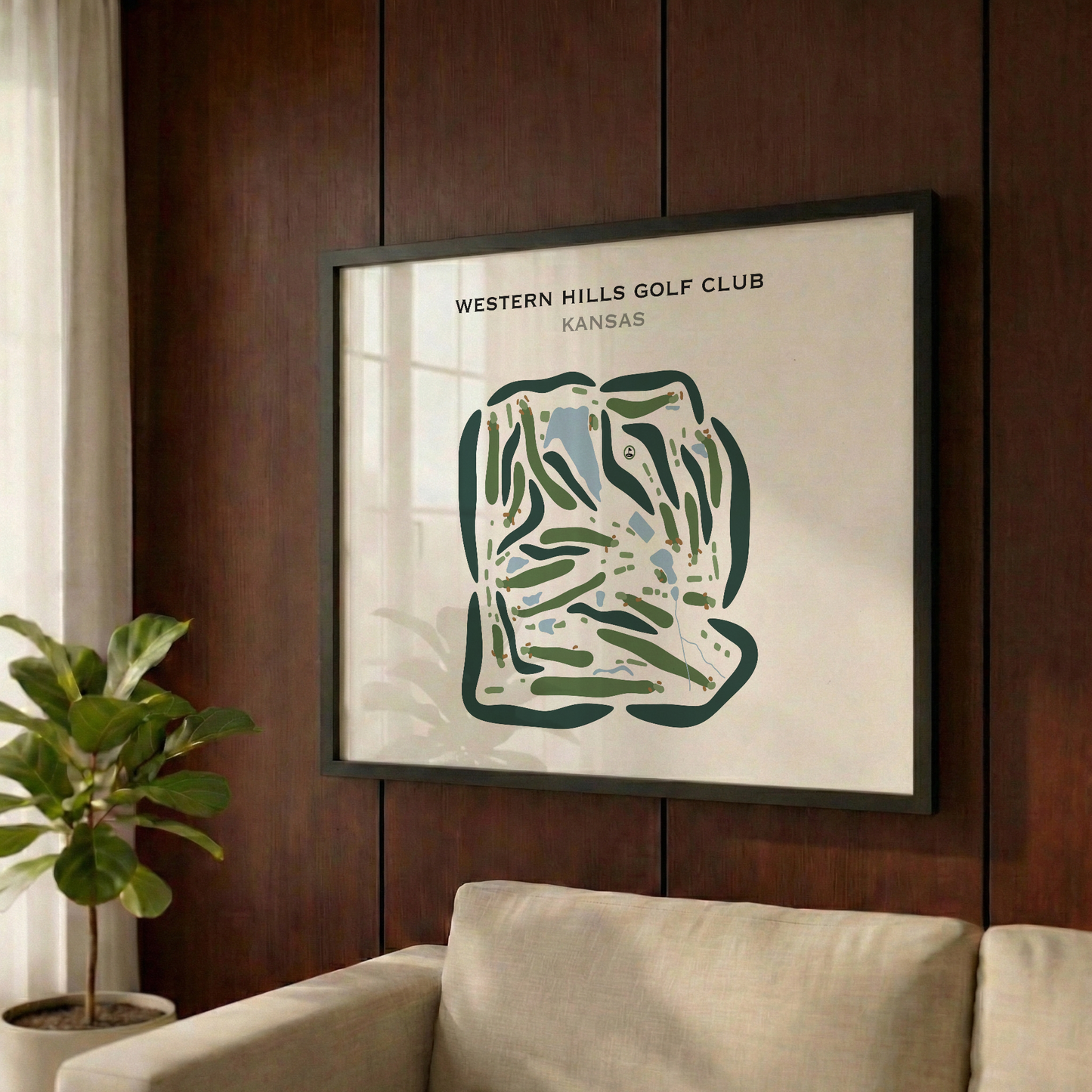 Western Hills Golf Club, Kansas - Printed Golf Courses