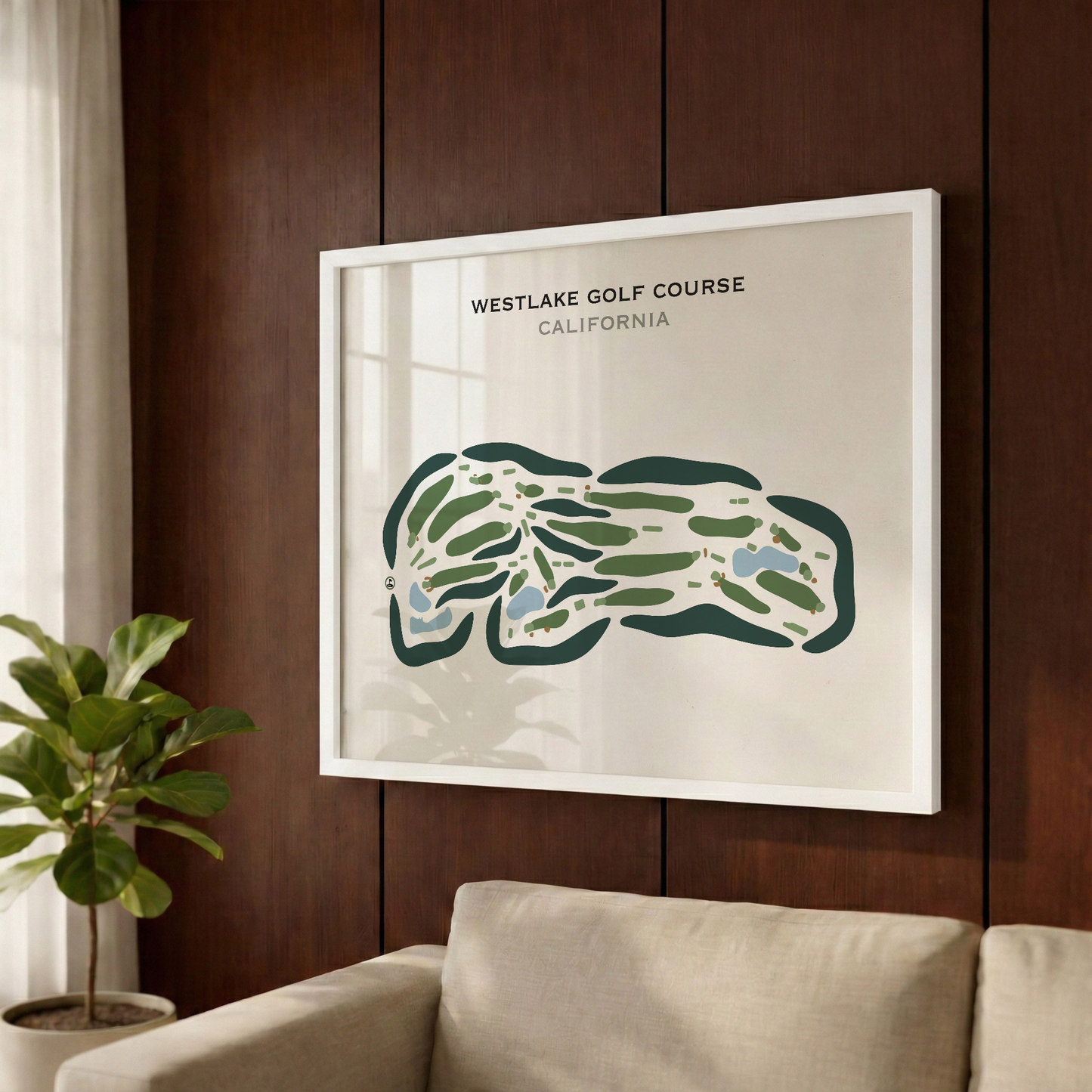 Westlake Golf Course, California - Printed Golf Courses