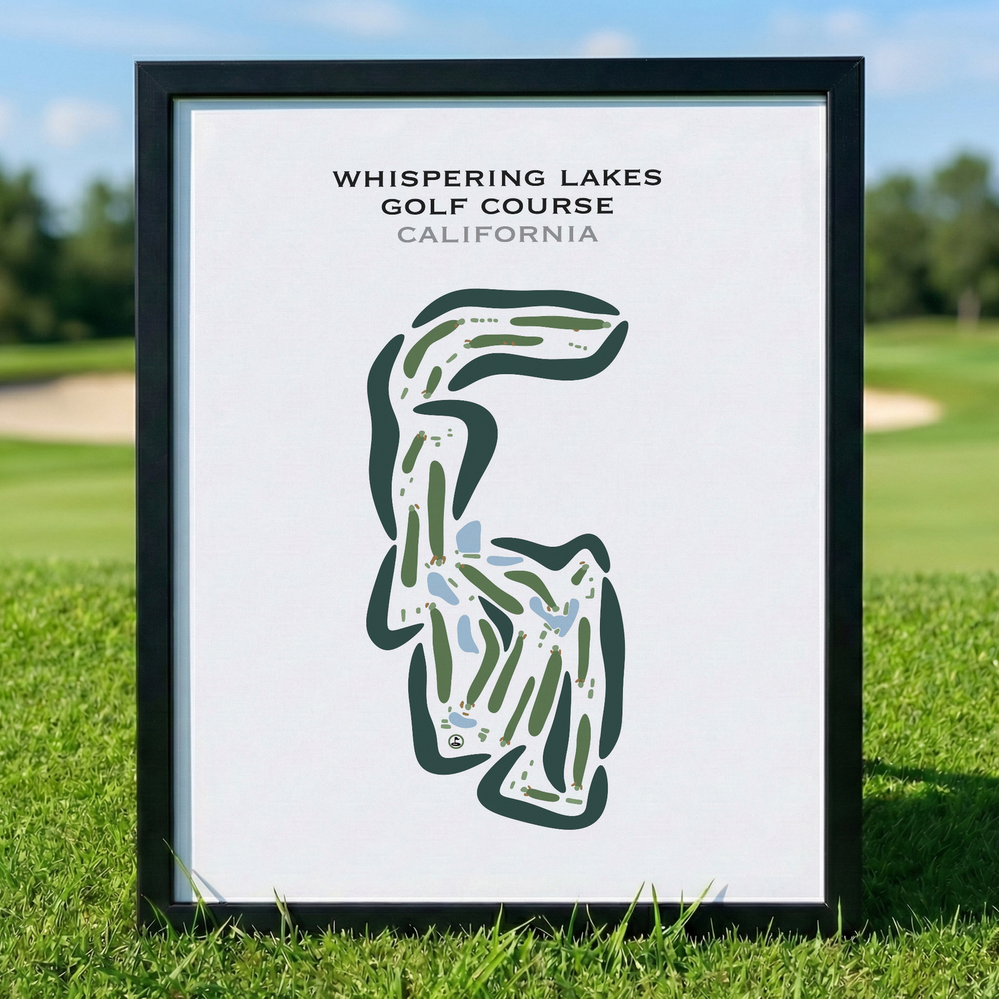 Whispering Lakes Golf Course, California - Printed Golf Courses