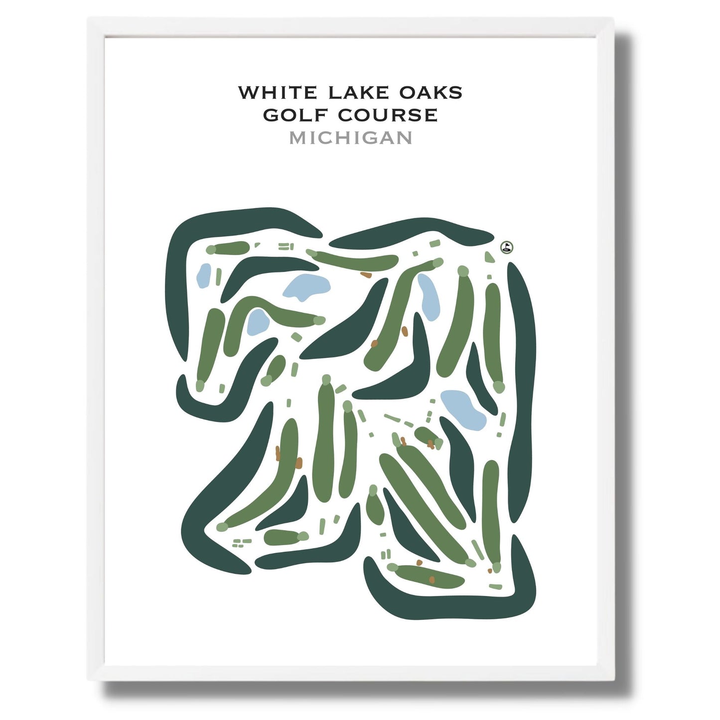 White Lake Oaks Golf Course, Michigan - Printed Golf Courses