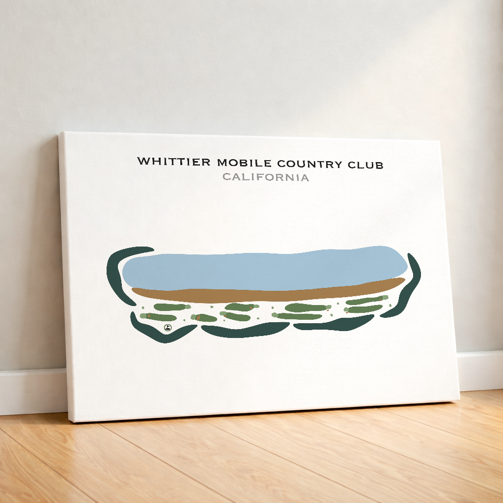 Whittier Mobile Country Club, California - Printed Golf Courses