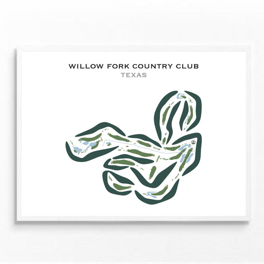 Willow Fork Country Club, Texas - Printed Golf Courses