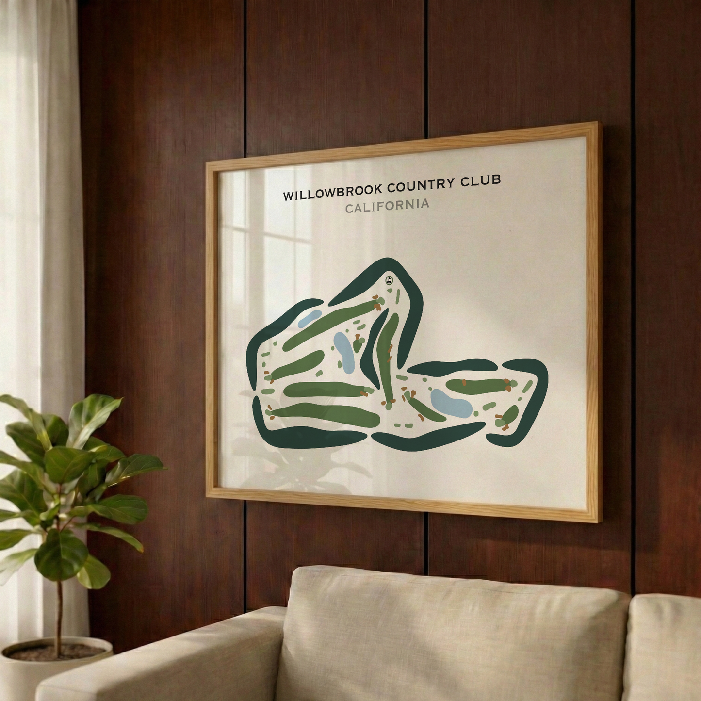 Willowbrook Country Club, California - Printed Golf Courses