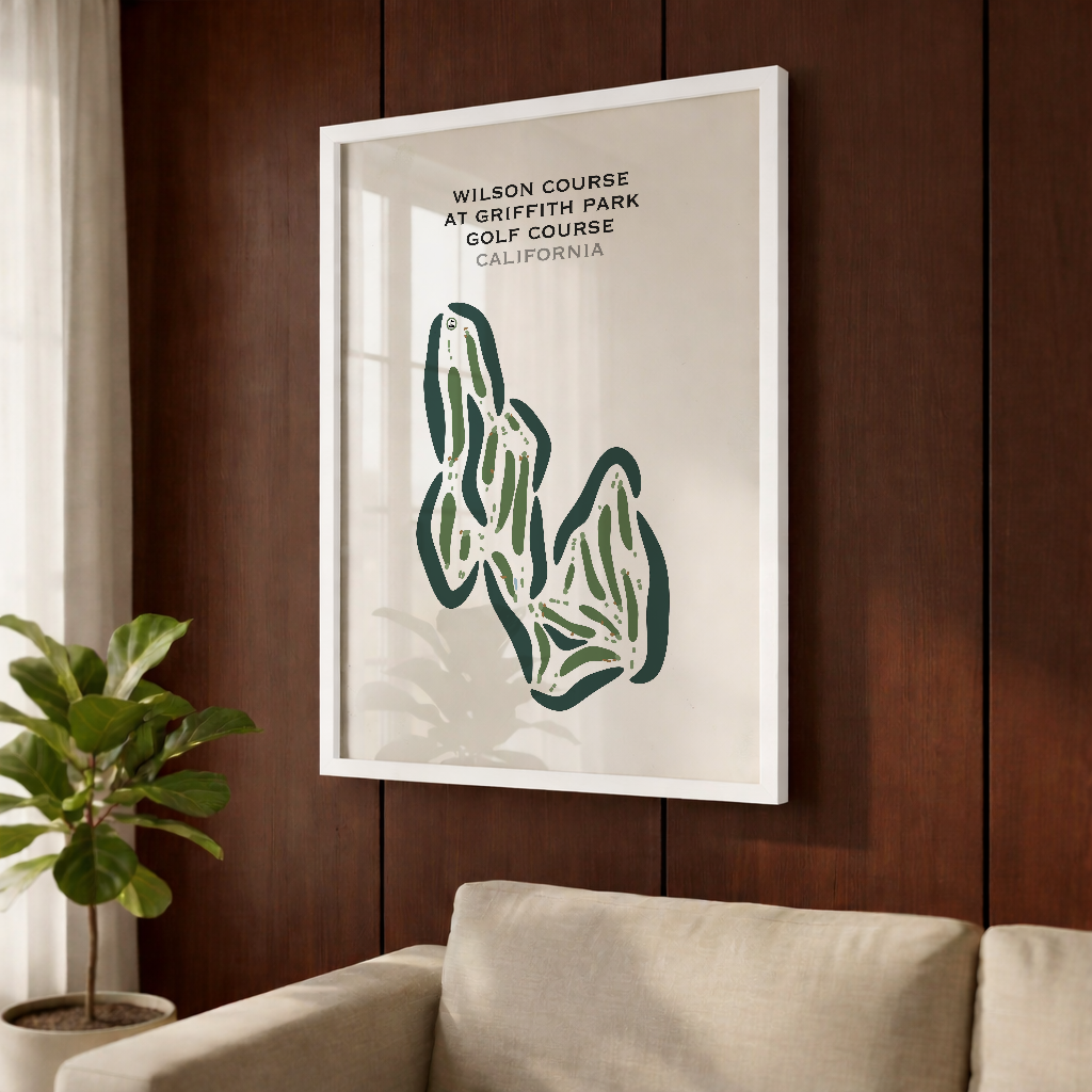 Wilson Course at Griffith Park Golf Courses, California - Printed Golf Courses