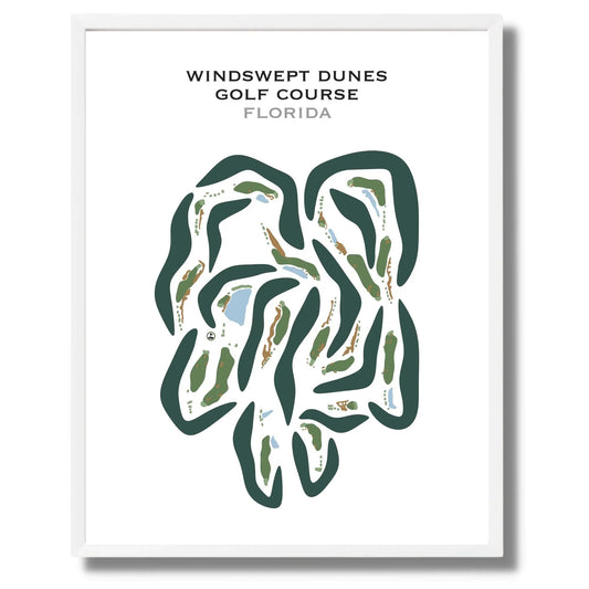 Windswept Dunes Golf Course, Freeport, Florida - Printed Golf Courses
