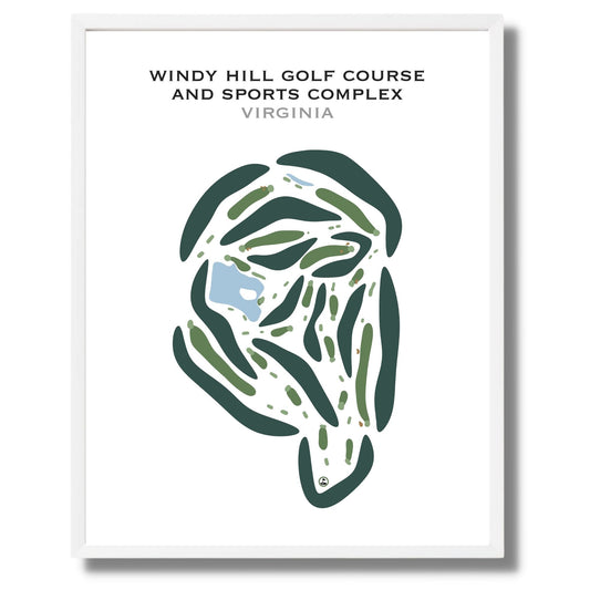 Windy Hill Golf Course and Sports Complex, Virginia - Printed Golf Courses