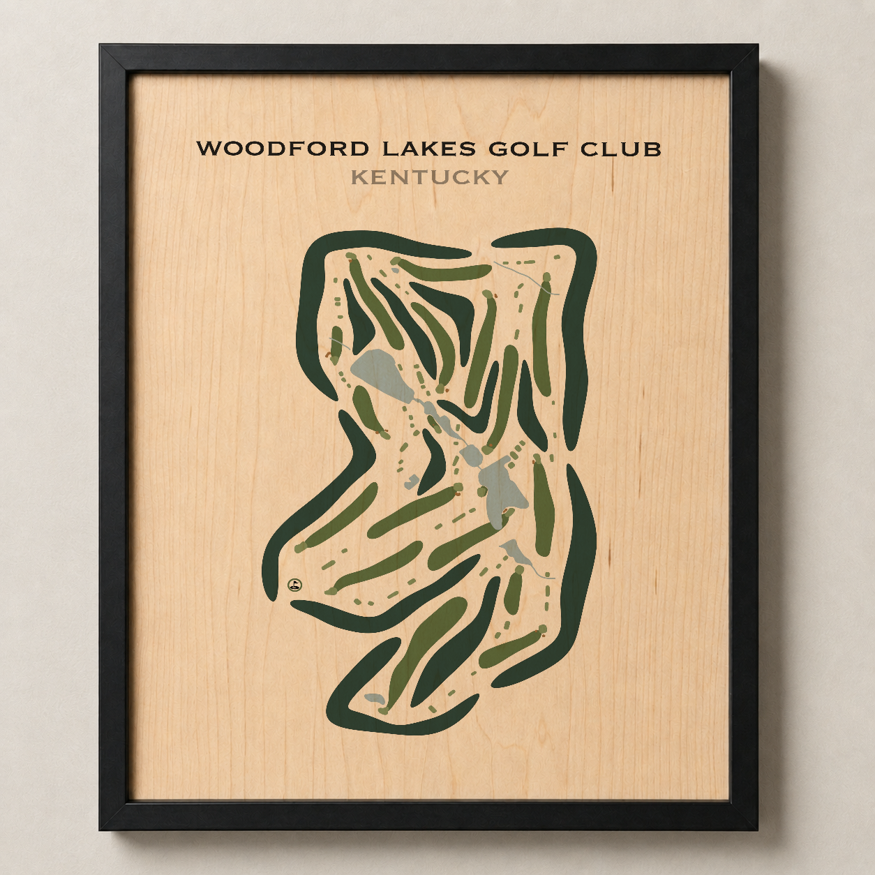 Woodford Lakes Golf Club, Kentucky - Printed Golf Courses