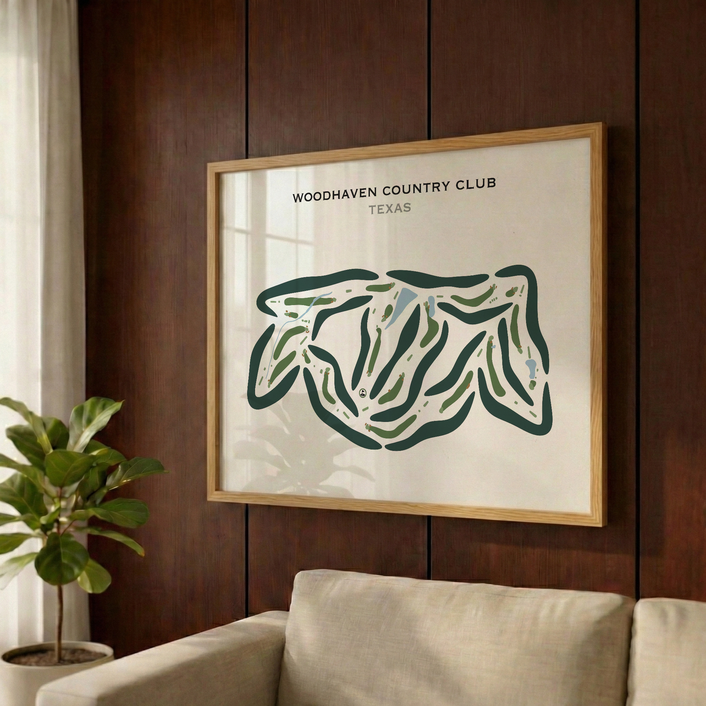 Woodhaven Country Club, Texas - Printed Golf Courses