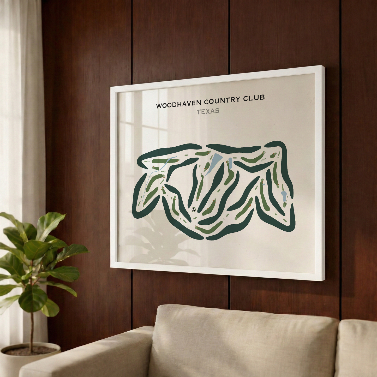 Woodhaven Country Club, Texas - Printed Golf Courses