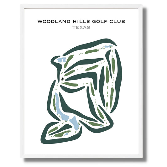 Woodland Hills Golf Club, Texas - Printed Golf Courses