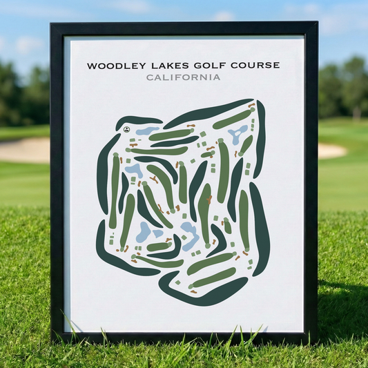 Woodley Lakes Golf Course, California - Printed Golf Courses