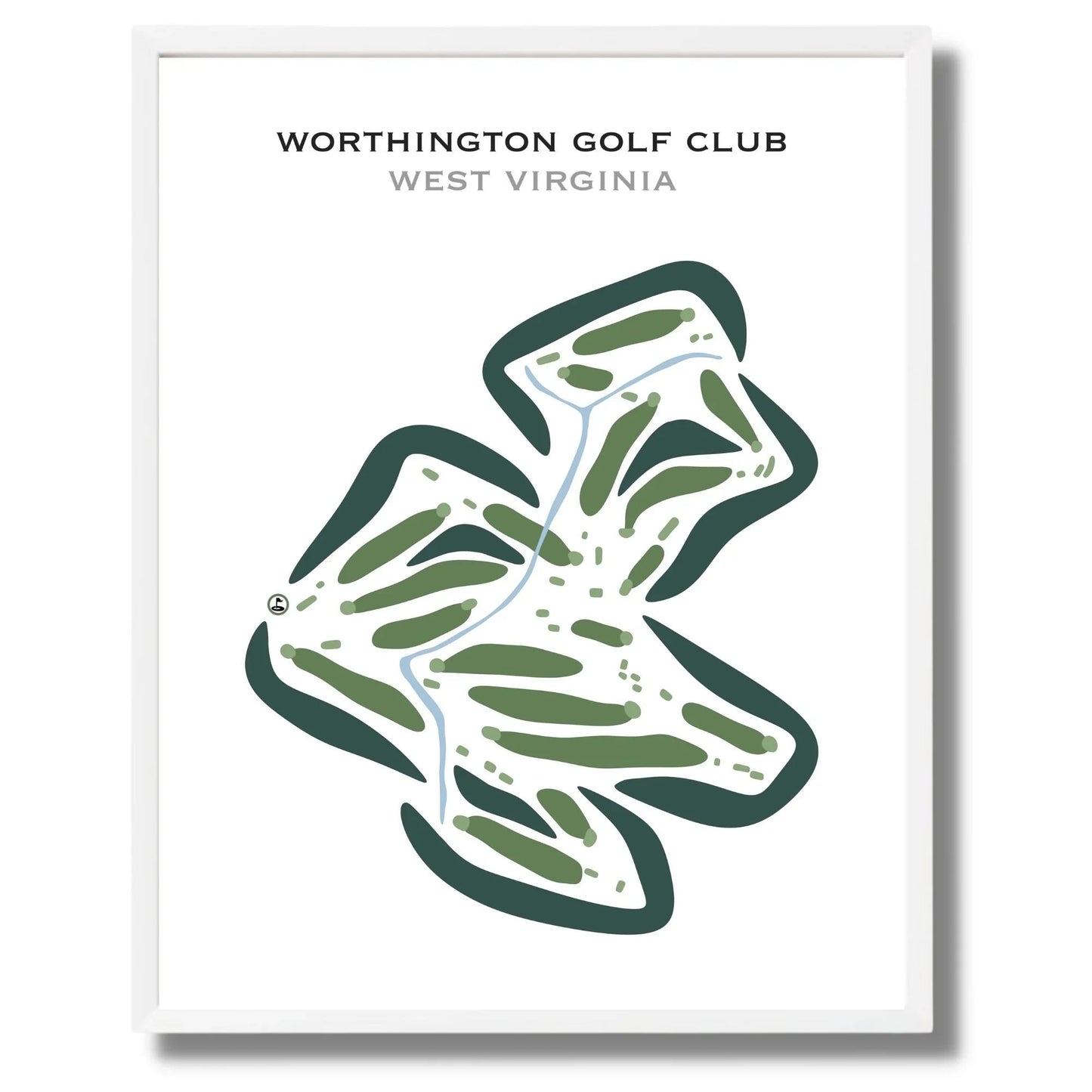 Worthington Golf Club, West Virginia - Printed Golf Courses