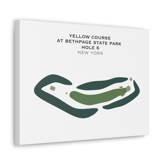 Yellow Course at Bethpage State Park, New York - Printed Golf Courses