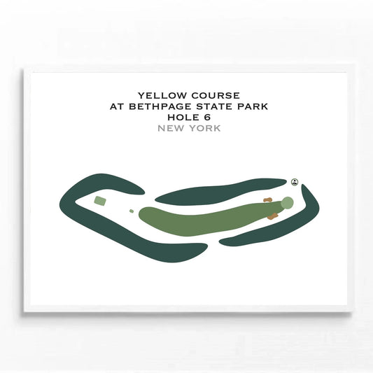 Yellow Course at Bethpage State Park, New York - Printed Golf Courses