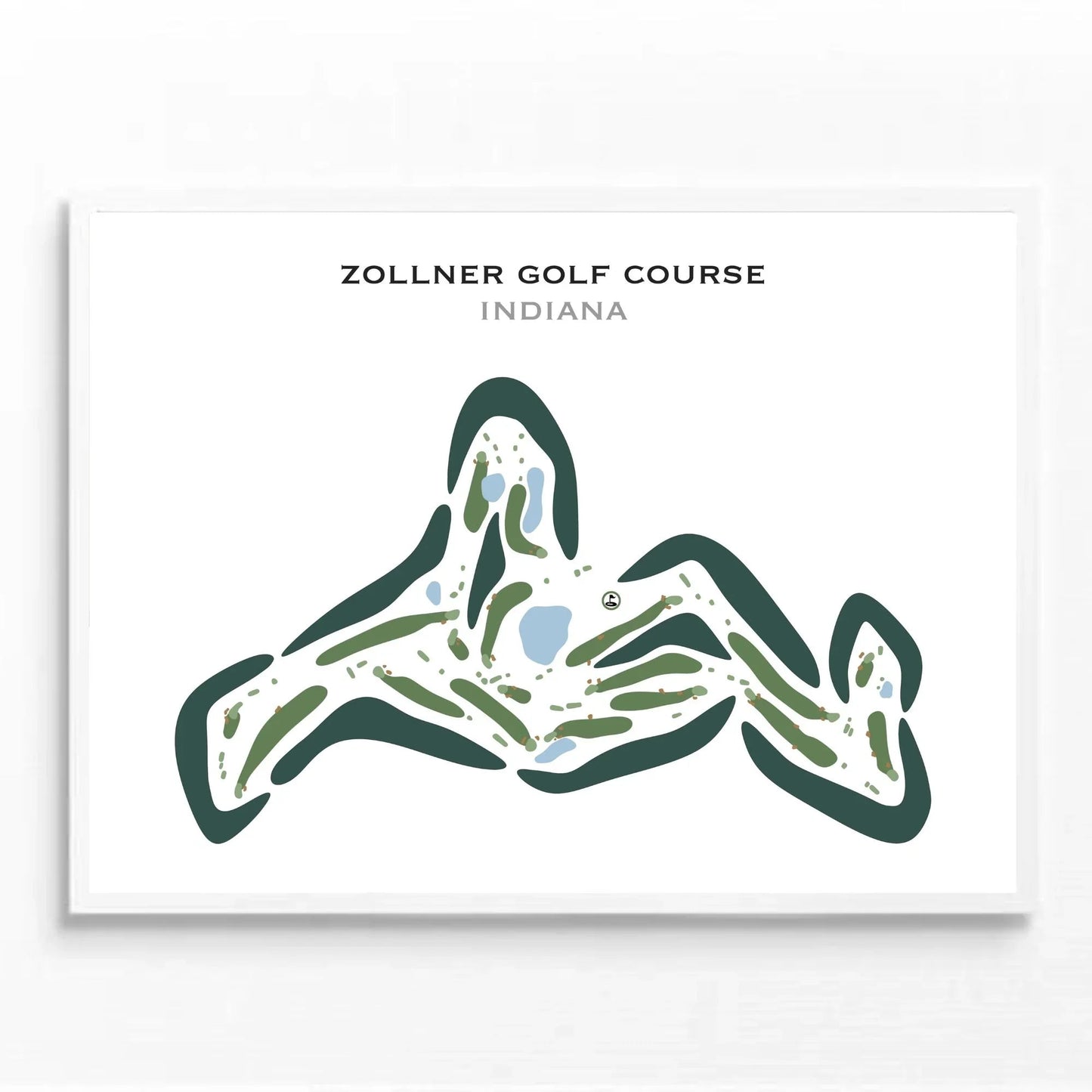 Zollner Golf Course, Indiana - Printed Golf Courses